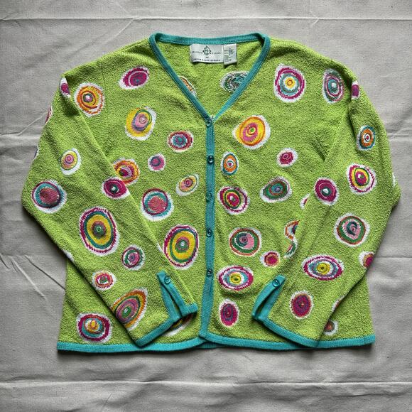 Design Options by Philip and Jane Gordon Y2K Swirley Easter Sweater Womens Large - Picture 1 of 6